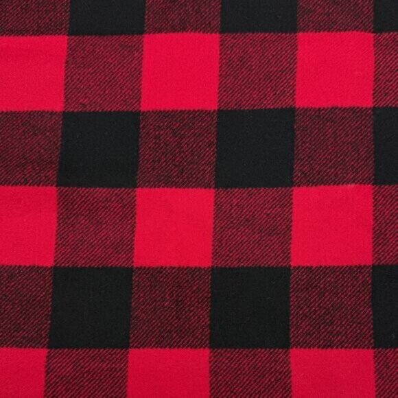 Talbots Wool Buffalo Plaid A-Line Skirt Size 14P Red Black - Picture 5 of 6